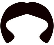 Clipart of Black Hair