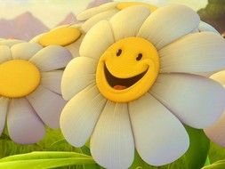 Smiley Face flower drawing