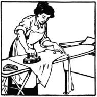 Ironing Clothes Clip Art drawing