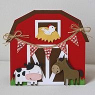 Etsy Red Barn Farm Invitations drawing
