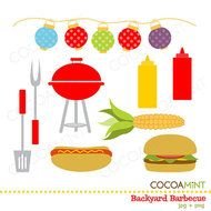 Back Yard Barbecue Clip Art