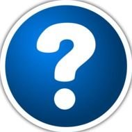blue Question Mark sign drawing