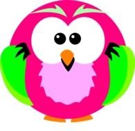 Pink Owl Clip Art N23
