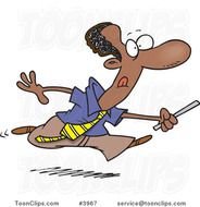Black Man Running Cartoon