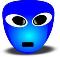 blue mask as a picture for clipart