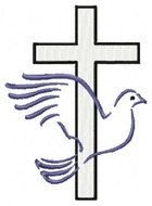 Cross And Dove Embroidery