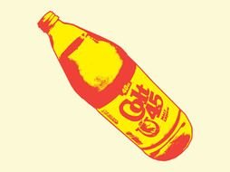 drawing of a soft drink bottle