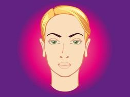 Blond Woman Face as a graphic illustration