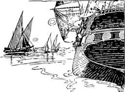 old Ship Clip Art drawing