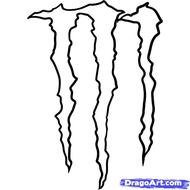 How To Draw Monster Energy Logo
