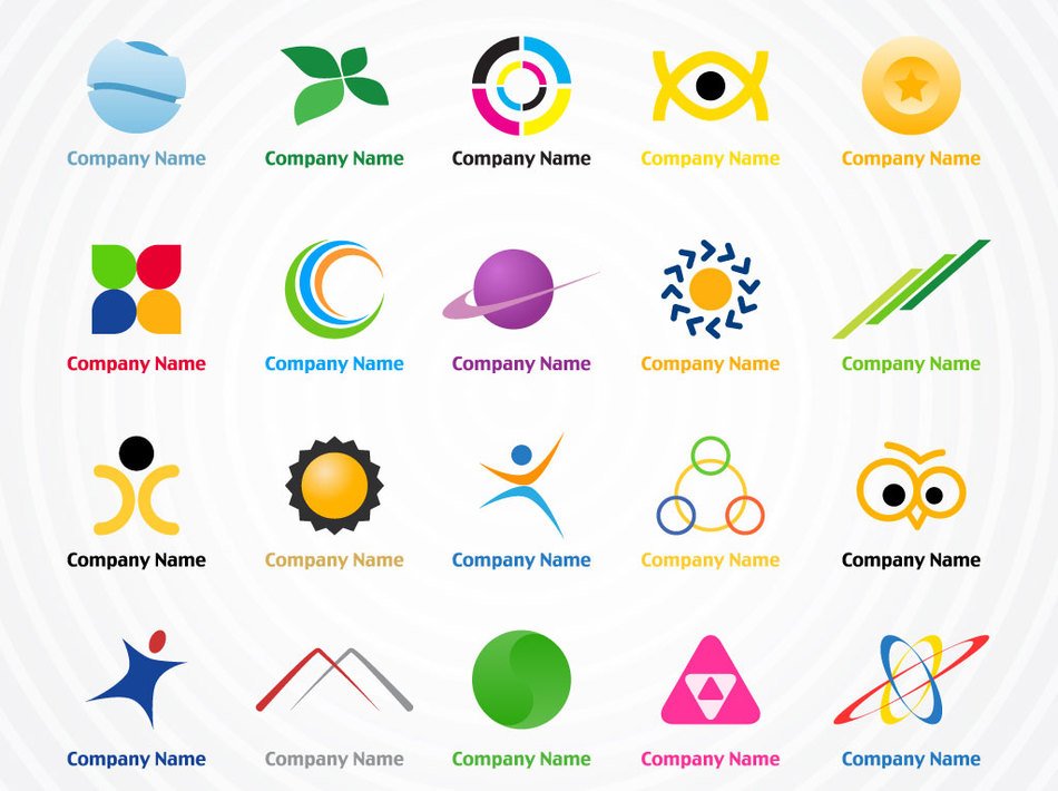 variety of logos as graphic image