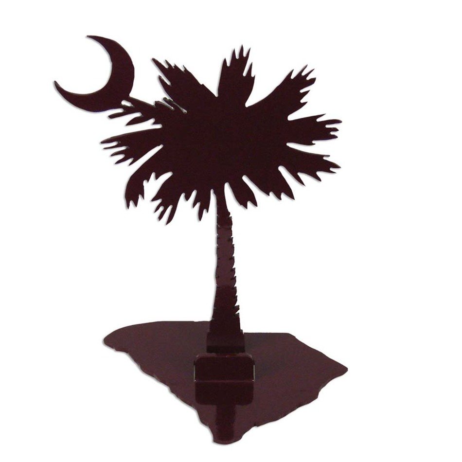 brown palm tree and half moon