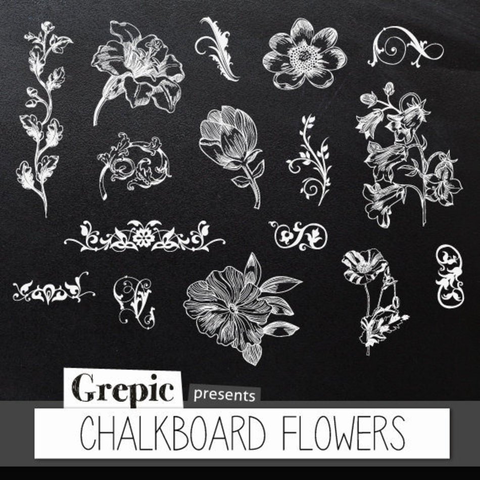 Chalkboard Flowers