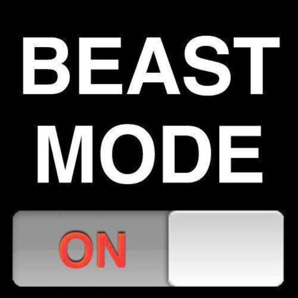 Beast Mode on, button, drawing