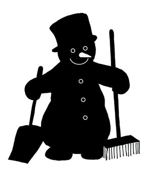 Christmas Snowman Clip Art Silhouette