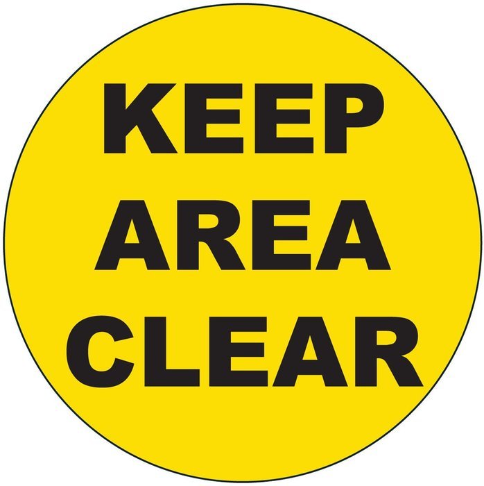 Keep Area Clear clipart free image download