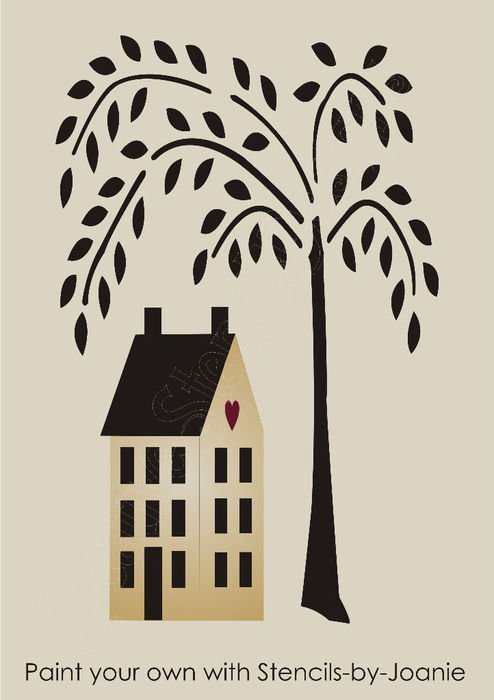 home and tree stencils