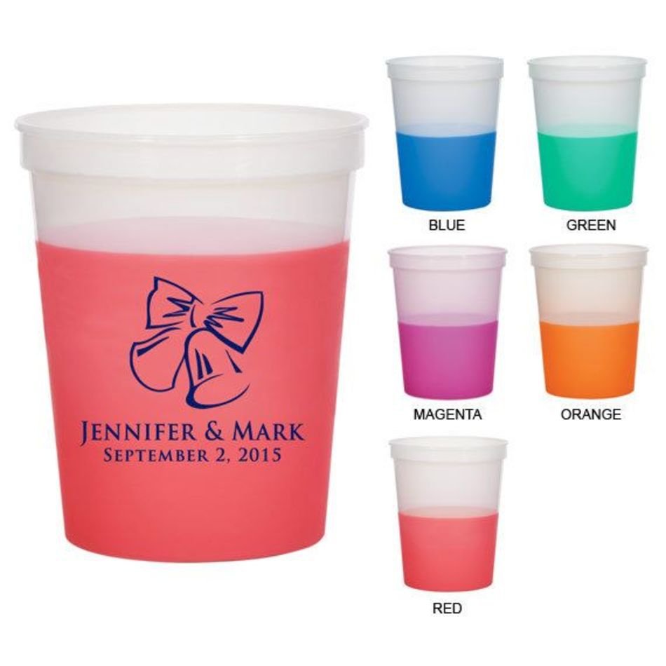 16 Oz Custom Party Cups Clipart 1304 Wedding Bells Mood
