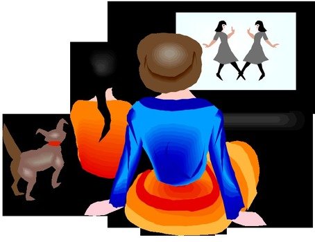 Person Watching A Movie Clip Art