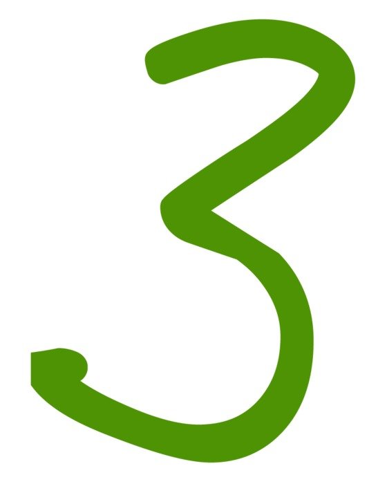 İllustration of the green number tree