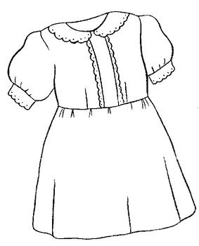 Clip Art Black And White Dress N7