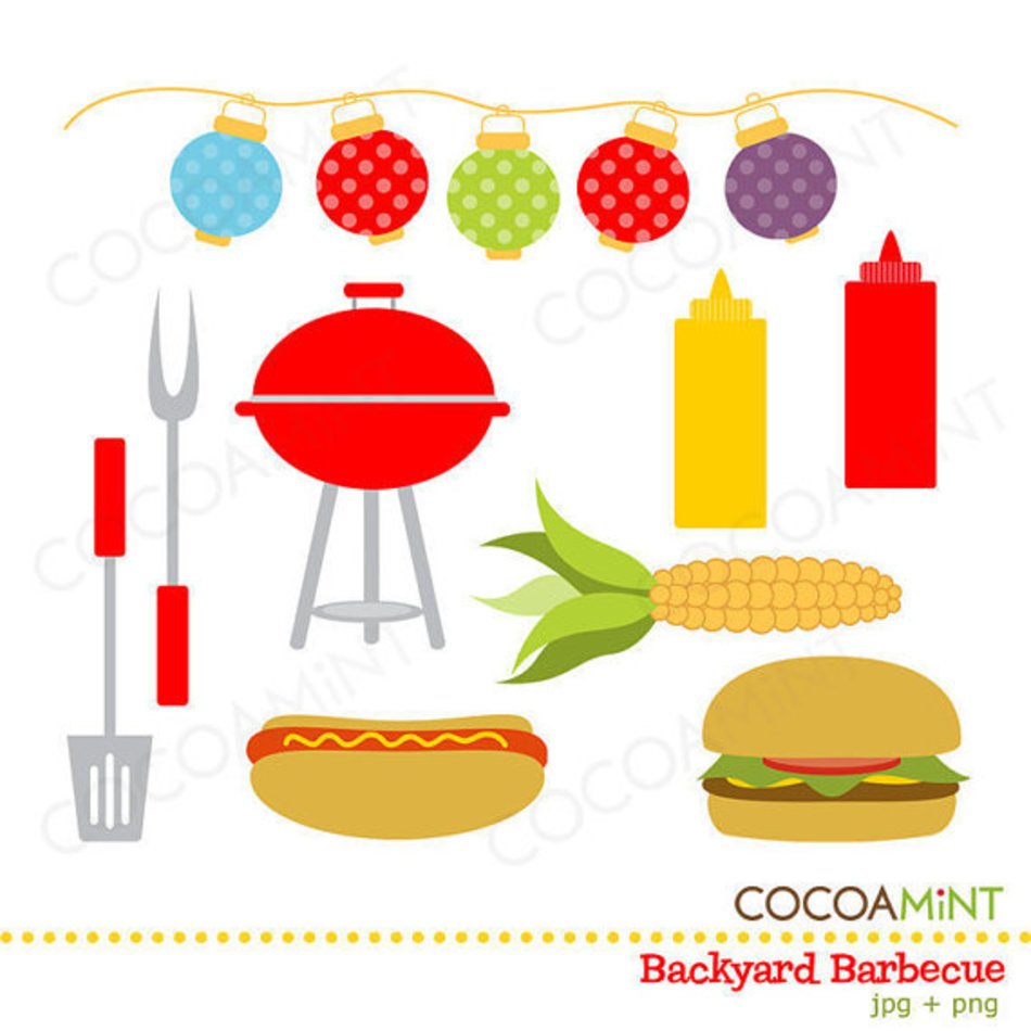 Back Yard Barbecue Clip Art