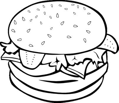 Black And White Food Clip Art N12