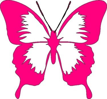 Black And White Butterfly Clip Art N21