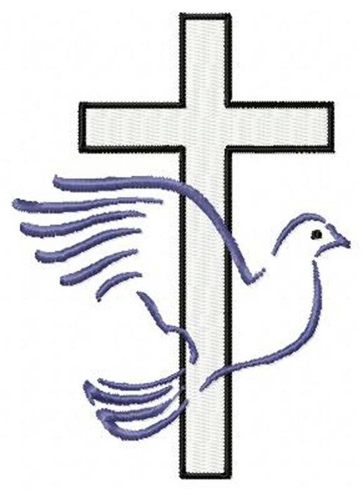 Cross And Dove Embroidery