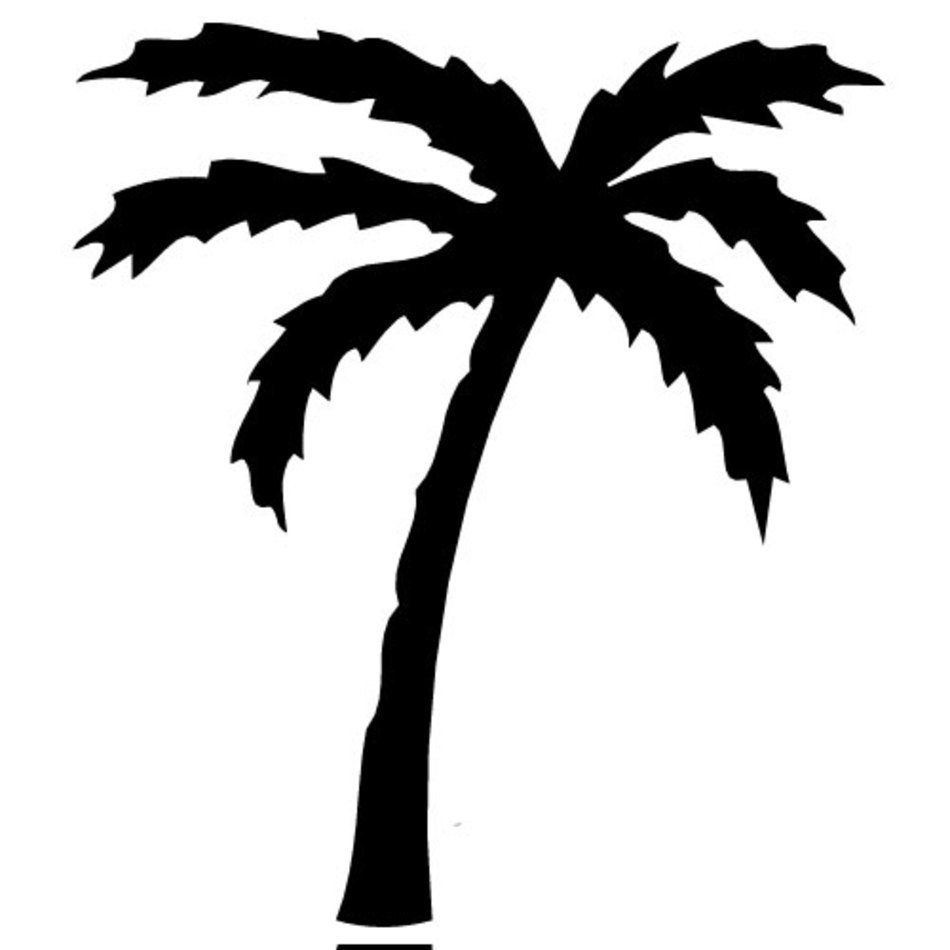 Palm Tree Silhouette Clip Art N14