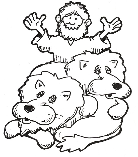 Daniel And The Lions Den Coloring Page free image download