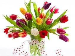 vase with tulips