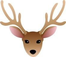 Cartoon brown deer clipart