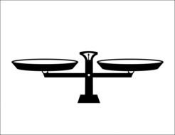 balance symbol in the form of weights