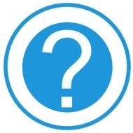 clipart of the blue and white Question Mark