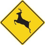 Deer Crossing Sign N7