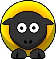 Sheep Yellow Red Sunshine Clip Art