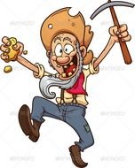Gold Miner Cartoon Character