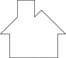house silhouette with chimney