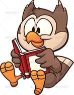 Owl Reading Book Clip Art N8