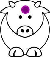 Purple Cow Clip Art N4