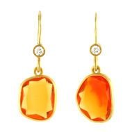 Fire Opal Earrings Gold