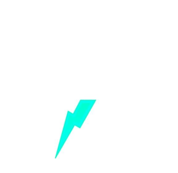 Green Lightning as a graphic illustration