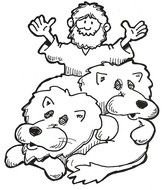 Daniel And The Lions Den Coloring Page
