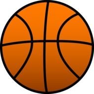 orange Basketball Clip Art drawing