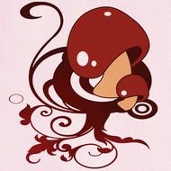 Cute Cartoon Mushrooms drawing