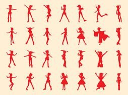 Happy Girl Silhouette