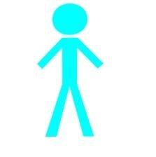 neon Stick Figure drawing