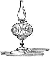 vintage Oil Lamp, drawing
