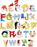 Dr Seuss Alphabet darwing